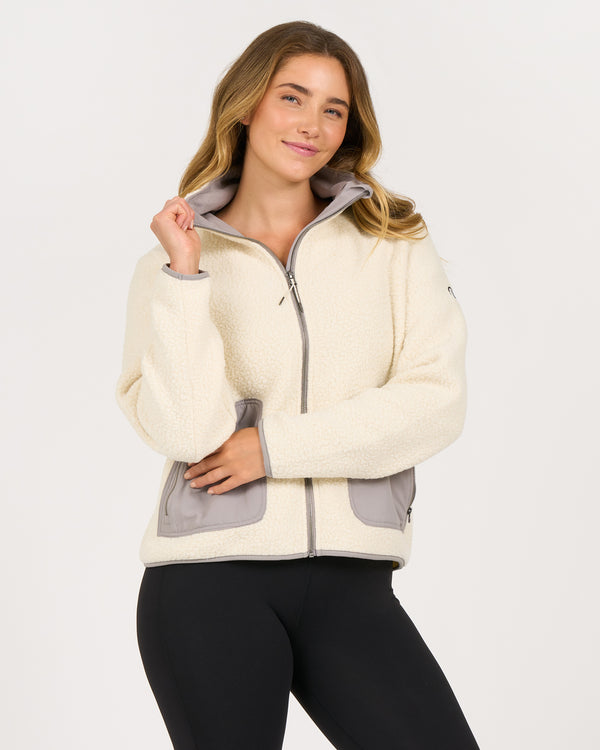 Womens Alpine Sherpa Jacket | Natural